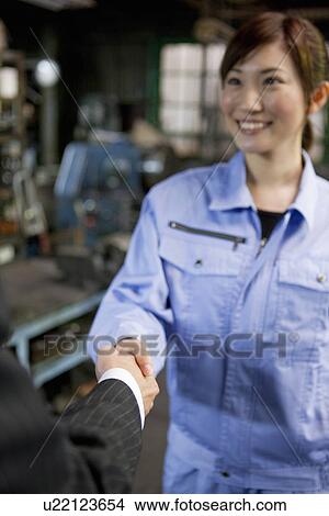Young Woman Shaking Boss'S Hand View Large Photo Image Picture - Young Woman Shaking Boss'S Hand. Fotosearch