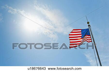 Stock Image - 15 star US flag. Fotosearch