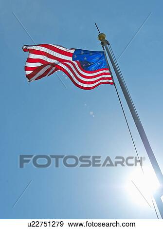 Stock Photo - 15 star US flag. Fotosearch