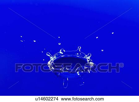 Picture - Blue water splash. Fotosearch