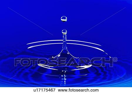 Stock Photo - Blue water splashing. Fotosearch