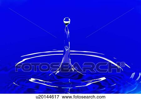Stock Photo - Blue water splashing. Fotosearch