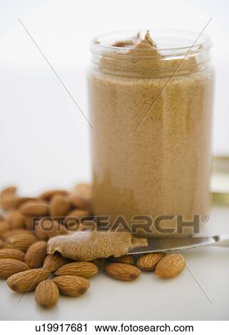 Close up almond butter and almonds View Large Photo Image Stock Image - Close up almond butter and almonds. Fotosearch