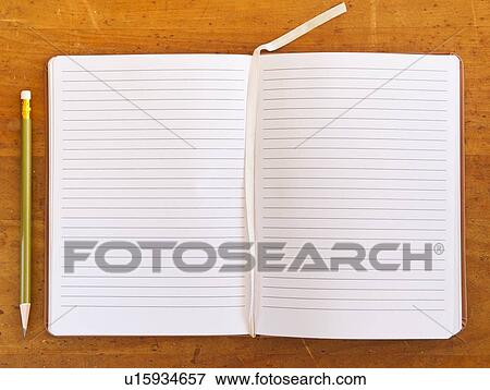 Close up of blank, open notebook, studio shot View Large Photo Image Stock Photo - Close up of blank, open notebook, studio shot. Fotosearch