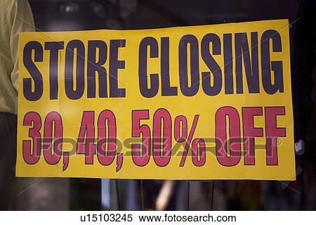 Close up of information of store closing View Large Photo Image Stock Photography - Close up of information of store closing. Fotosearch