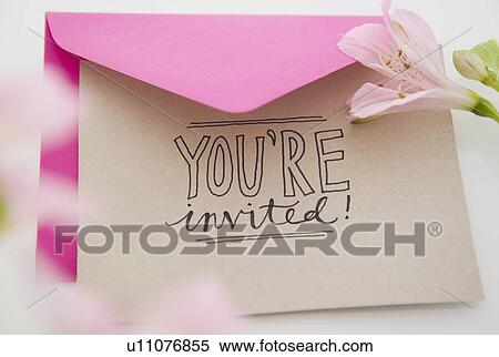 Close up of invitation card View Large Photo Image Stock Photography - Close up of invitation card. Fotosearch