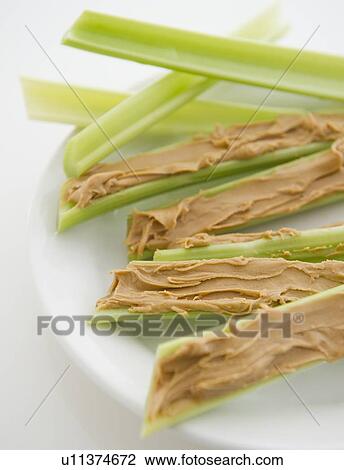 Close up of stems with almond butter View Large Photo Image Stock Image - Close up of stems with almond butter . Fotosearch