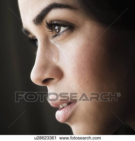 Close-up of young woman crying View Large Photo Image Stock Image - Close-up of young woman crying. Fotosearch