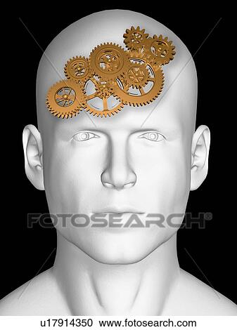 Stock Image - Conceptual image of human brain. Fotosearch