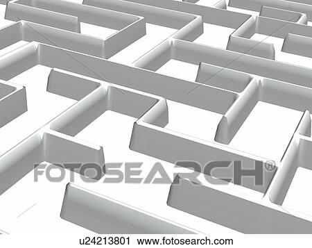 Stock Image - Digitally generated background with labyrinth theme. Fotosearch