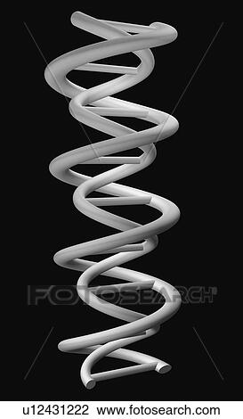 Stock Image - Digitally generated image of helix structure. Fotosearch
