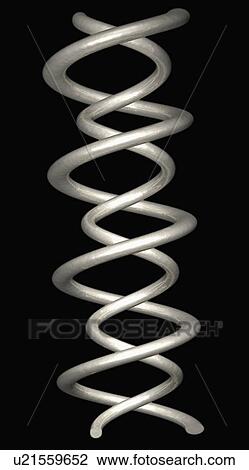 Stock Image - Digitally generated image of helix structure. Fotosearch