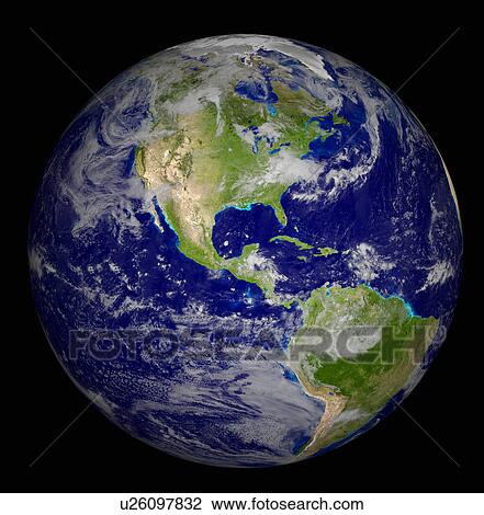 Stock Image - Digitally generated image of planet earth. Fotosearch