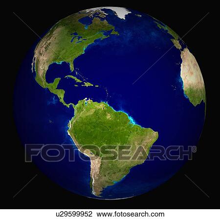 Stock Image - Digitally generated image of planet earth. Fotosearch