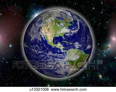 Stock Photo - Digitally generated image of planet earth. Fotosearch