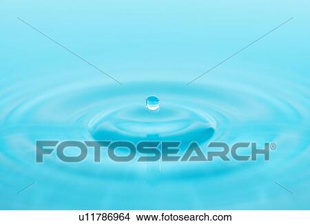 Picture - Drop falling into water. Fotosearch
