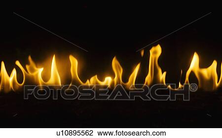 Flames on black background View Large Photo Image Stock Image - Flames on black background. Fotosearch