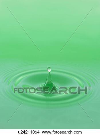 Picture - Green droplet. Fotosearch
