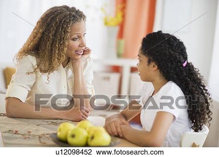 Mother talking with daughters (10-11) View Large Photo Image Stock Image - Mother talking with daughters (10-11). Fotosearch