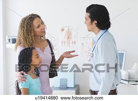 Mother with daughter (12-13) visiting pediatrician View Large Photo Image Stock Image - Mother with daughter (12-13) visiting pediatrician. Fotosearch