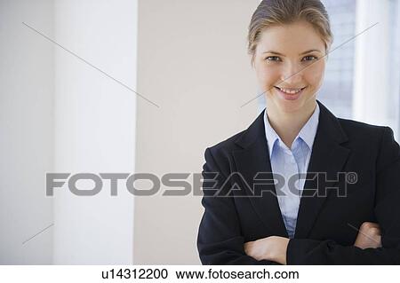 Stock Image - Portrait of businesswoman. Fotosearch