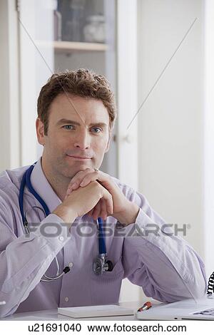 Stock Image - Portrait of doctor . Fotosearch