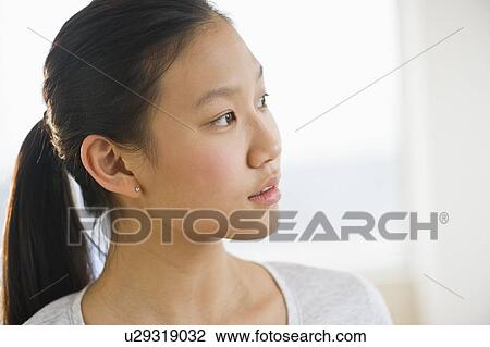 Portrait of girl (14-15) thinking View Large Photo Image Stock Image - Portrait of girl (14-15) thinking. Fotosearch