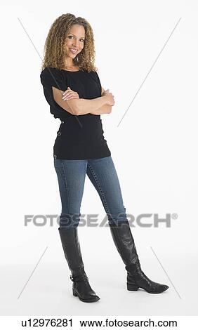 Stock Image - Portrait of mature woman. Fotosearch