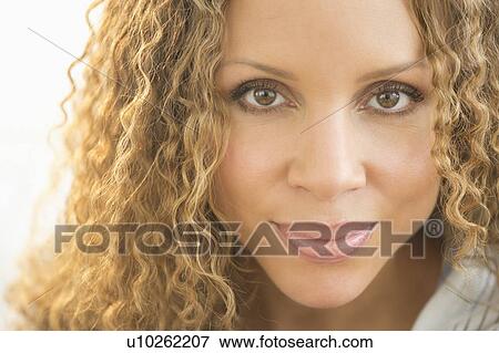 Stock Photo - Portrait of mature woman. Fotosearch