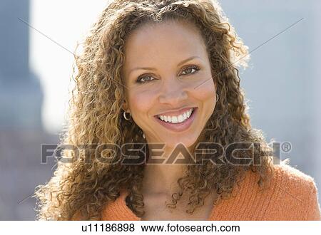 Stock Photo - Portrait of mature woman. Fotosearch