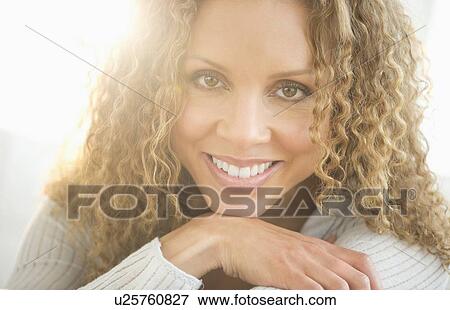 Stock Photo - Portrait of mature woman. Fotosearch
