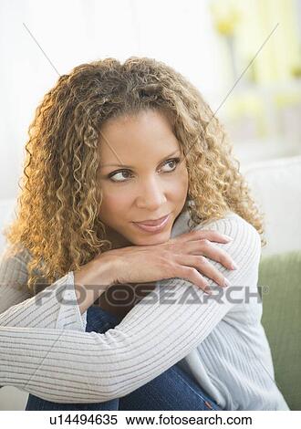 Stock Photography - Portrait of mature woman. Fotosearch