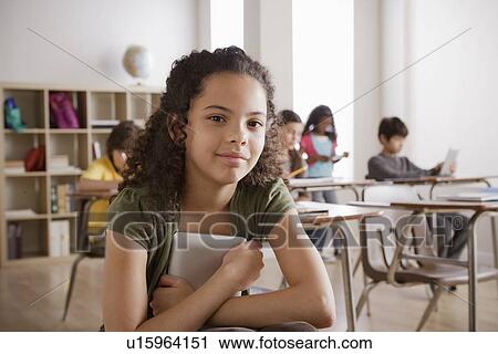 Portrait of schoolgirl (10-11) View Large Photo Image Stock Image - Portrait of schoolgirl (10-11). Fotosearch