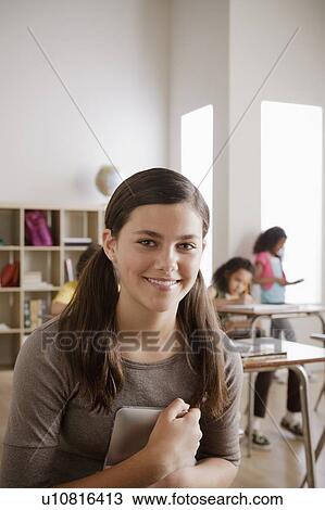 Portrait of schoolgirl (12-13) View Large Photo Image Stock Image - Portrait of schoolgirl (12-13). Fotosearch