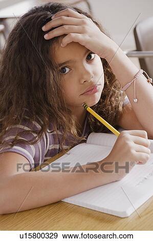 Portrait of schoolgirl View Large Photo Image Stock Photo - Portrait of schoolgirl. Fotosearch