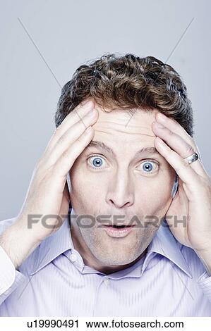 Portrait of surprised mid adult man, studio shot View Large Photo Image Stock Image - Portrait of surprised mid adult man, studio shot. Fotosearch