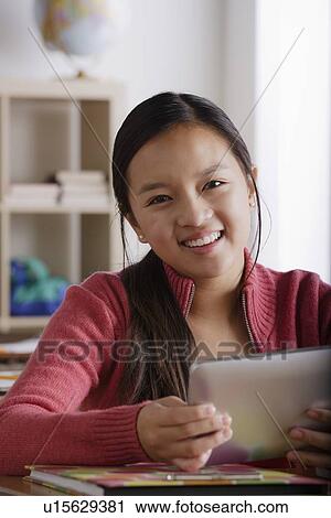 Portrait of teenage girl (14-15) View Large Photo Image Stock Image - Portrait of teenage girl (14-15). Fotosearch