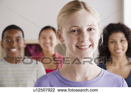 Portrait of teenage students (14-15, 16-17) View Large Photo Image Stock Image - Portrait of teenage students (14-15, 16-17). Fotosearch