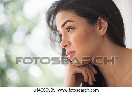 Profile of young woman View Large Photo Image Stock Photography - Profile of young woman. Fotosearch