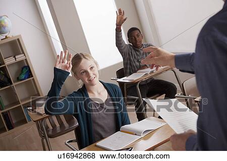 Stock Photo - Teenagers(14-15) at school. Fotosearch