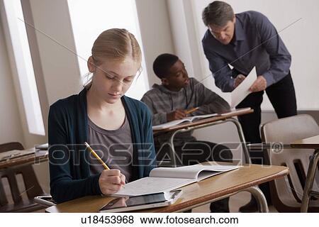 Teenagers(14-15) at school View Large Photo Image Stock Photo - Teenagers(14-15) at school. Fotosearch