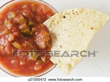 Tortila chip and salsa View Large Photo Image Stock Image - Tortila chip and salsa. Fotosearch