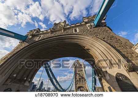 Stock Image - UK, England, London, Tower Bridge. Fotosearch