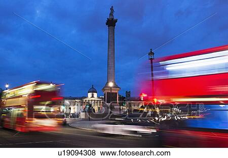 Stock Photo - UK, England, London, Traffic at Trafalgar SQ. Fotosearch