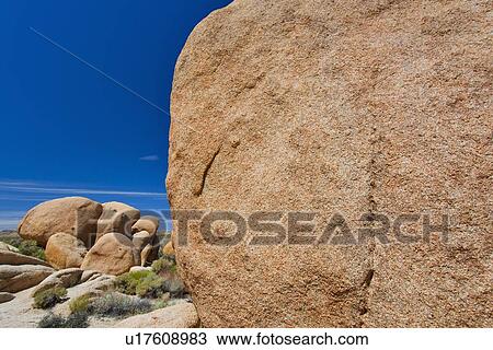 Stock Image - USA, California, Joshua Tree National Park, Desert rocks. Fotosearch