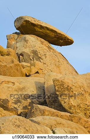 Stock Image - USA, California, Joshua Tree National Park, Rock formations. Fotosearch