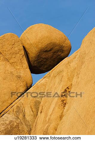 Stock Image - USA, California, Joshua Tree National Park, Rock formations. Fotosearch