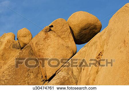 Stock Image - USA, California, Joshua Tree National Park, Rock formations. Fotosearch