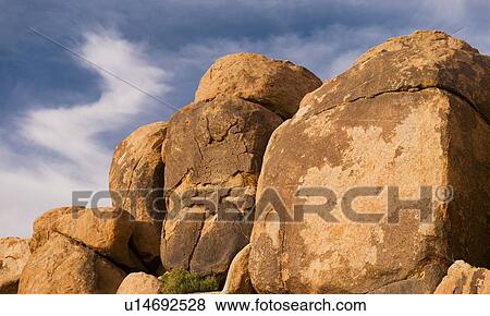 Stock Photo - USA, California, Joshua Tree National Park, Desert rocks. Fotosearch