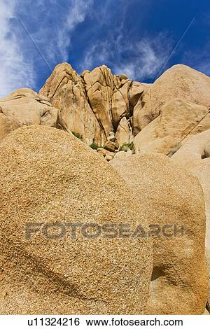 Stock Photograph - USA, California, Joshua Tree National Park, Rock formations. Fotosearch